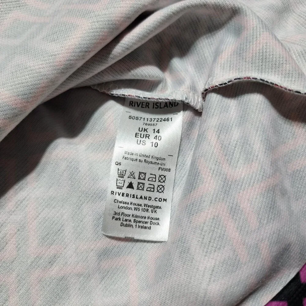 River‎ Island Cutout Geometric Shift Mini Dress - Size 14 - Picture 3 of 5